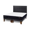 Cama Europea CIC Base Dividida King Premium + Respaldo Milan Negro