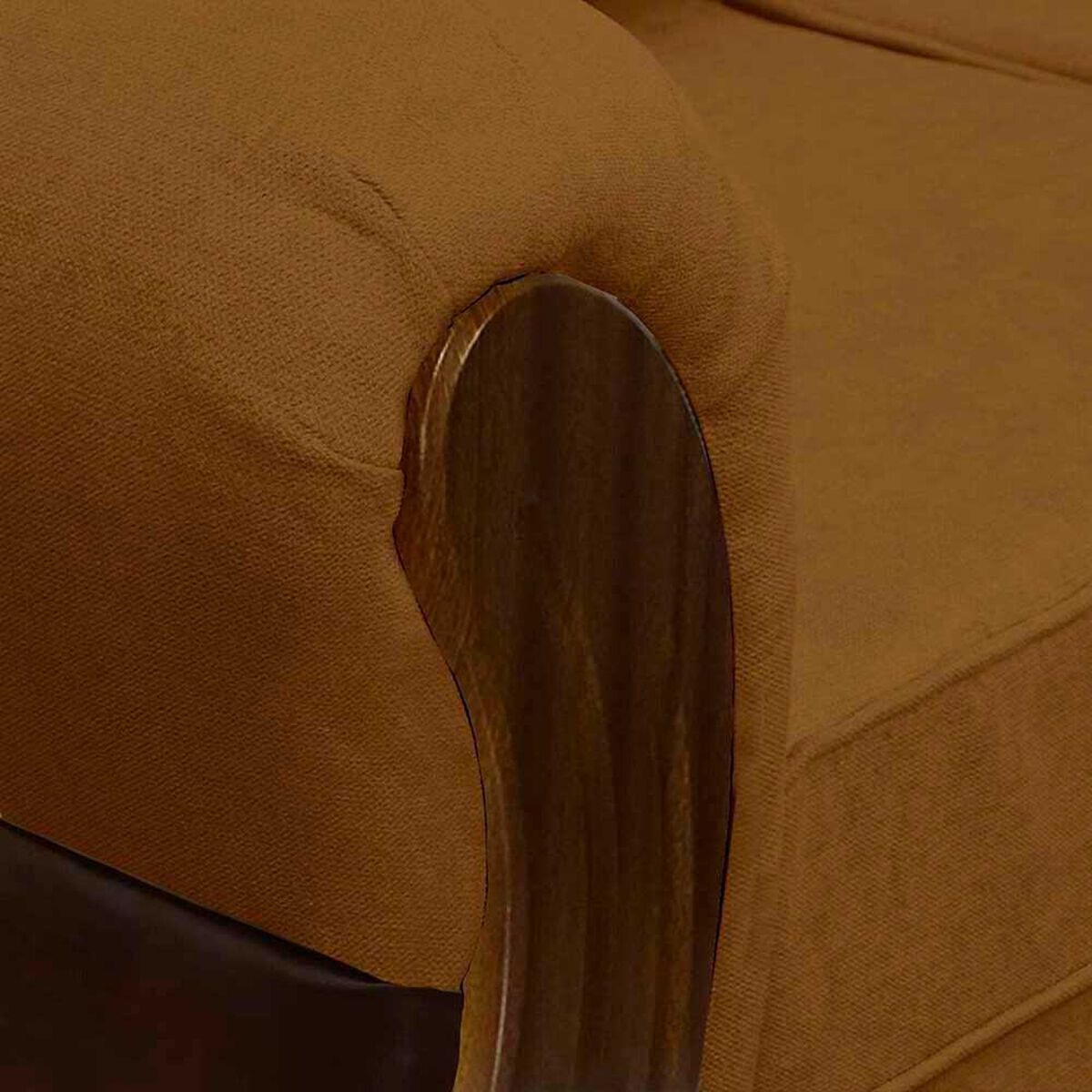 Sof&aacute; Seccional Modular Elegant Detail Girona 7 Cuerpos Tela/PU Caf&eacute;