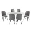 Juego de Comedor Home Mobili Seul 6 Sillas Gris