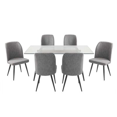 Juego de Comedor Home Mobili Seul 6 Sillas Gris