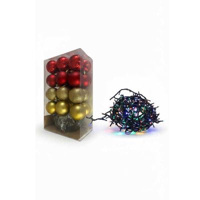 Set 200 Luces LED para Árbol de Navidad + 24 Esferas Casanova Multicolor