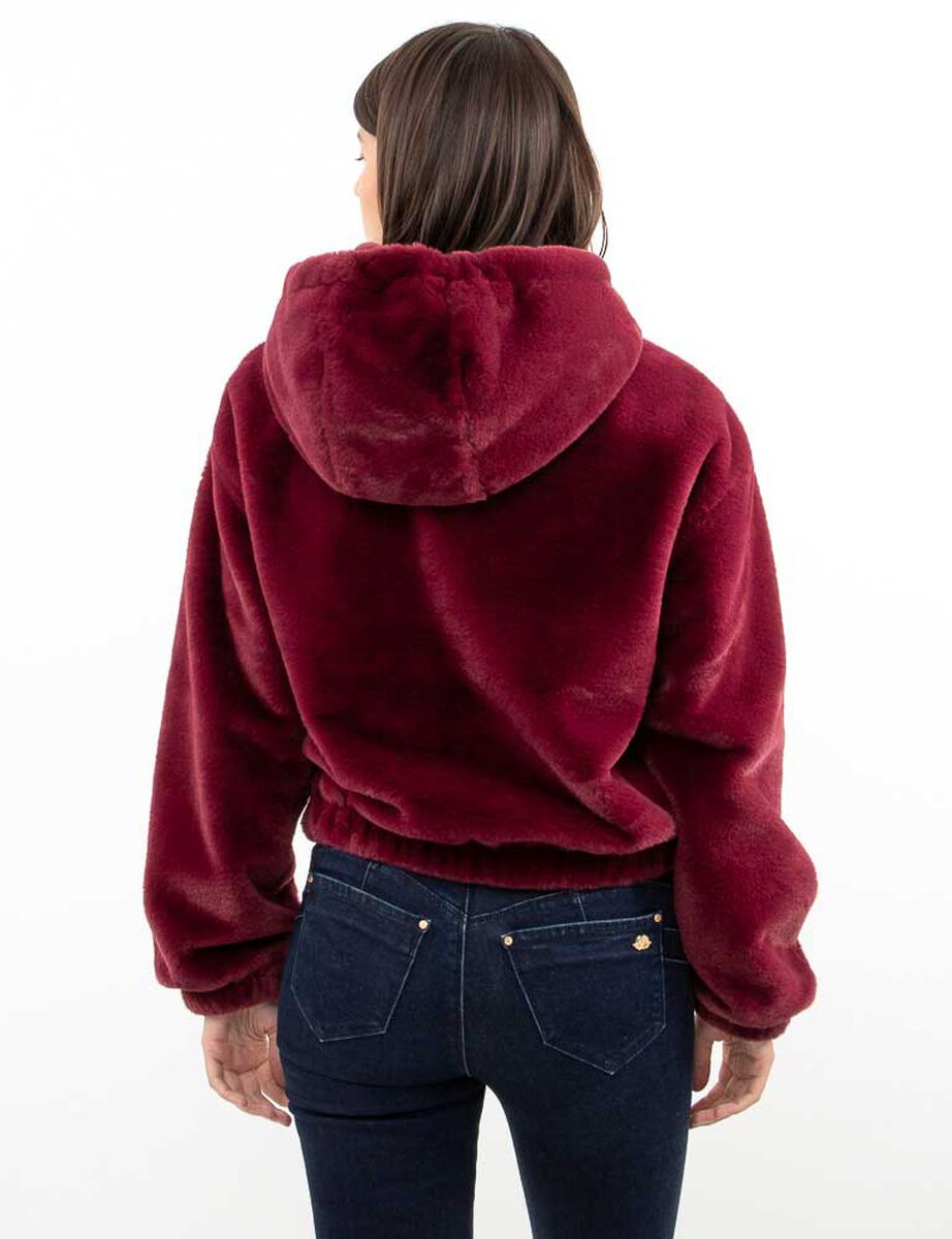 Chaqueta Crop Terciopelo Plush Mujer Fiorucci