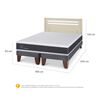 Cama Europea CIC Base Dividida King Ortopedic + Respaldo Dublin Alpino