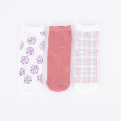 Imagen 1 del producto Pack 3 Calcetines Mujer Icono Crudo