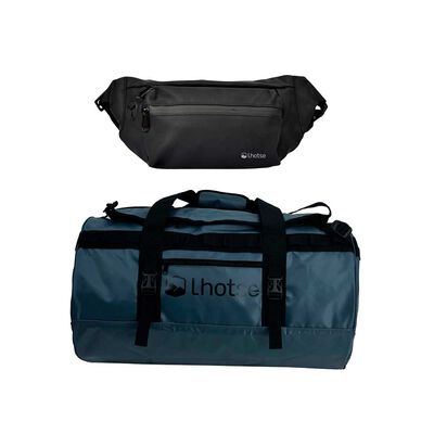 Pack Bolso Duffel 30 Lts Navy + Banano Impermeable Lhotse