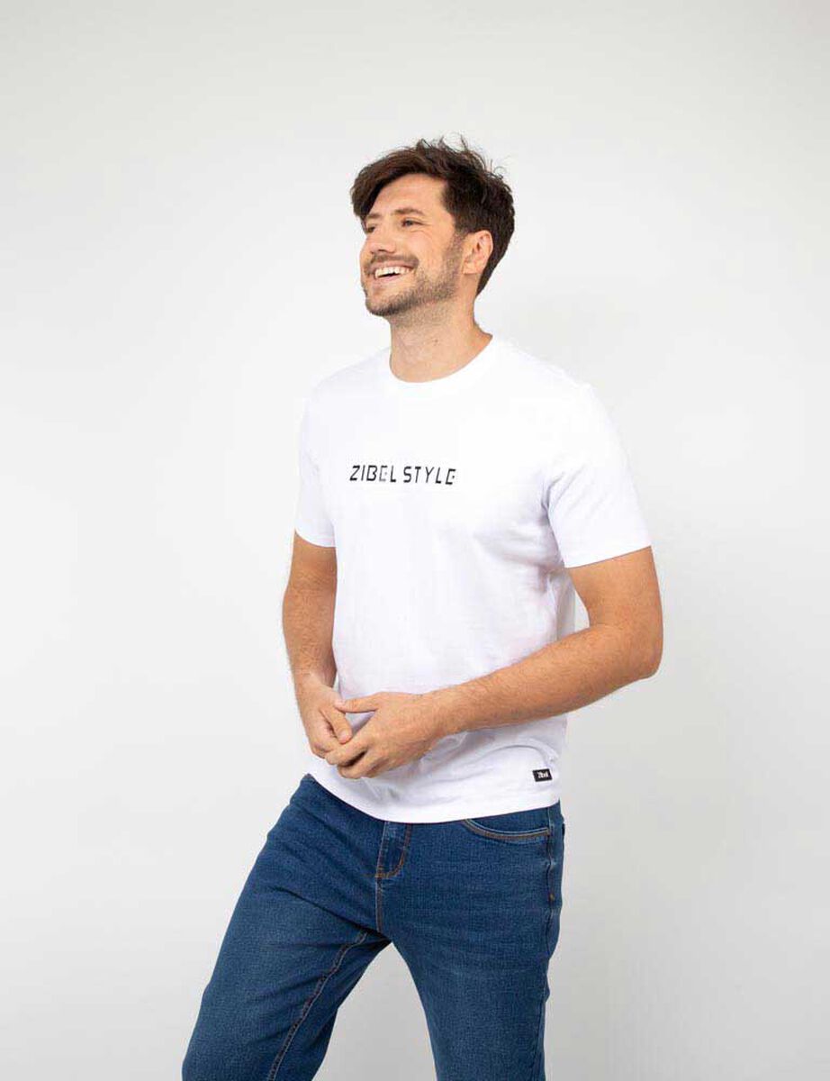 Polera Con Estampado Manga Corta Hombre Zibel