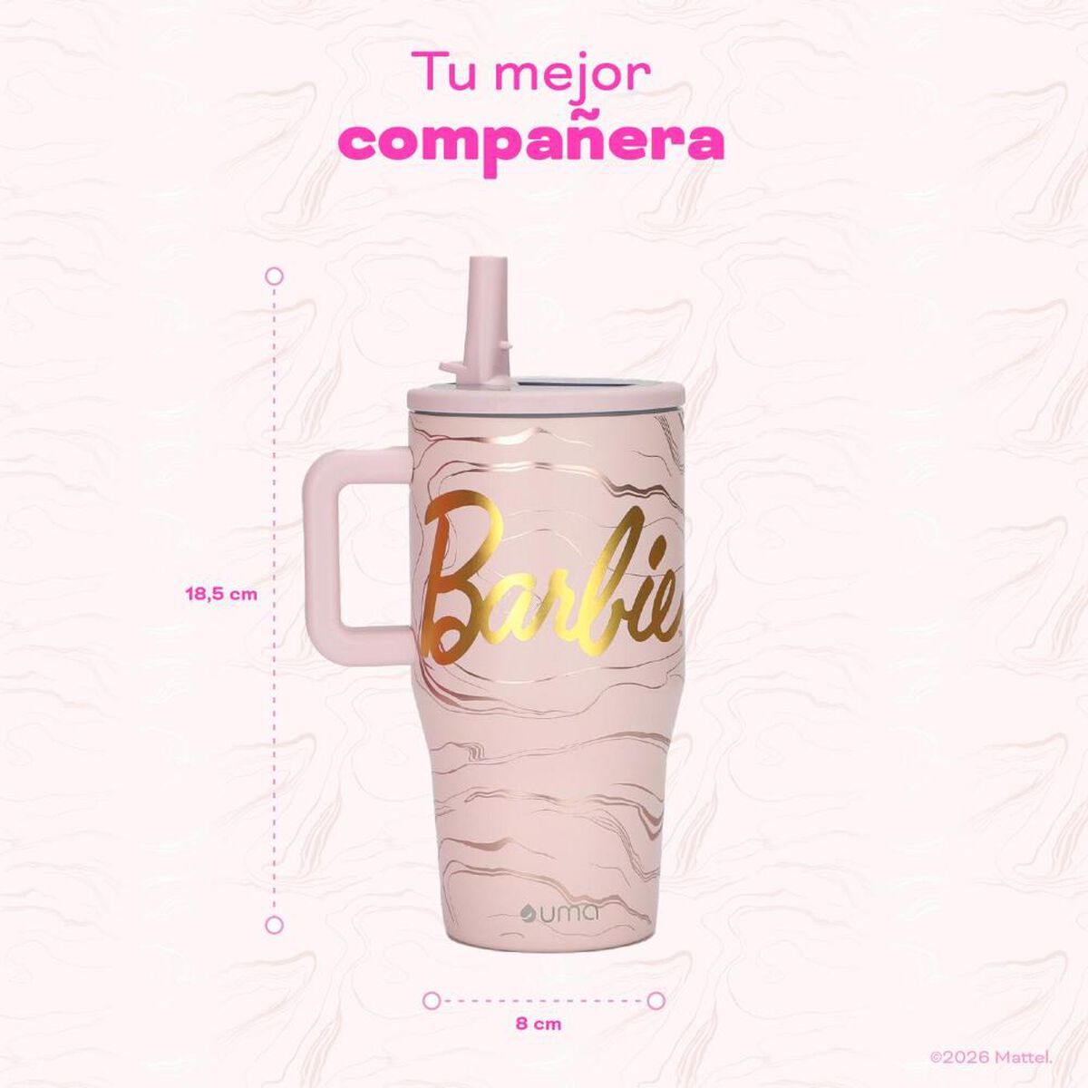Vaso T&eacute;rmico UMA Barbie Dreams 590ml Acero Inox Rosa