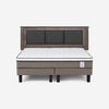 Cama Europea Rosen Base Dividida King New style 6 + Respaldo Rachel Gris