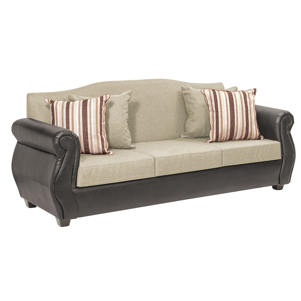 Juego de Living Innovamuebles Azucena Sofá 3 Cuerpos + Dos Sillones 1 Cuerpo Beige 