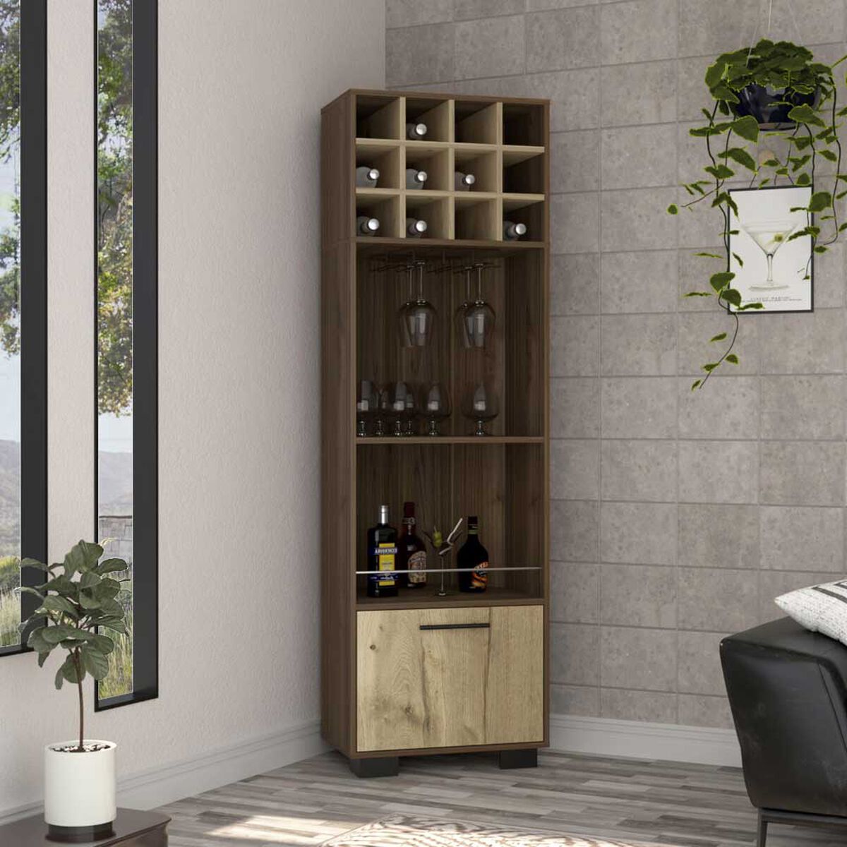 Bar Esquinero TuHome Marsella 2 Puertas Gales Duna