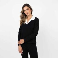 Polera Manga Larga Mujer Zibel Negro