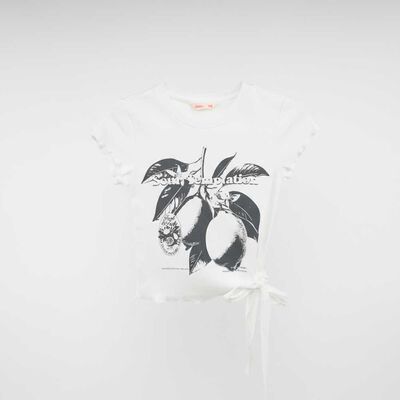 Imagen 2 del producto Polera Manga Corta Niña Mila Blanco, Naranjo