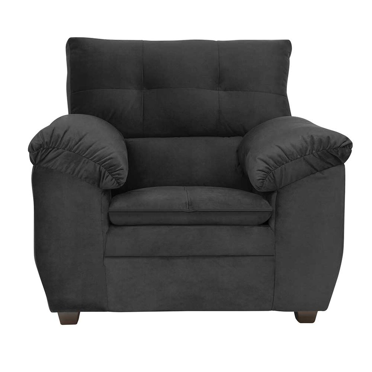 Juego de Living Innovamuebles Liverpool Sofá 3 Cuerpos + Dos Butaca 1 Cuerpo Negro