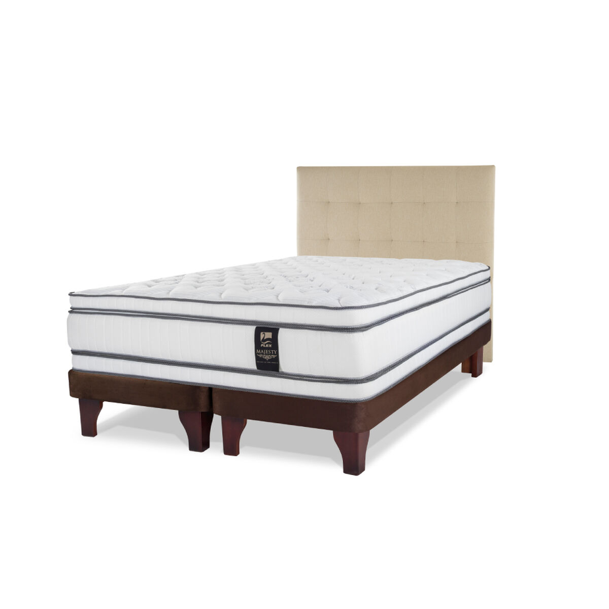 Cama Europea Flex Super King Majesty + 1 Respaldo