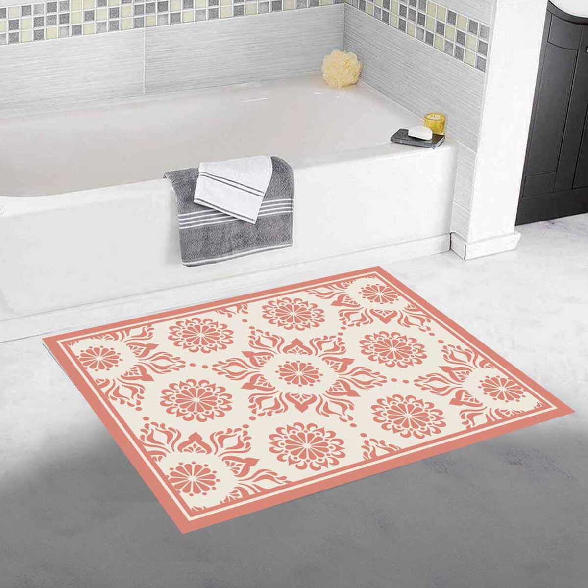 Alfombra Davanti Flor Hindú Coral 50 x70 Flor Hindú Coral