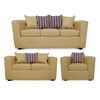 Juego de Living Elegant Detail Santa Fe Sofá 3 Cuerpos + Sofá 2 Cuerpos + Sillón 1 Cuerpo Beige