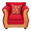 Juego de Living Essenza David Sofá 3 Cuerpos + Dos Sillones 1 Cuerpo Rojo