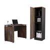 Combo Escritotio + Biblioteca 1 Puerta TuHome Home Office Negro Soft-Co&ntilde;ac
