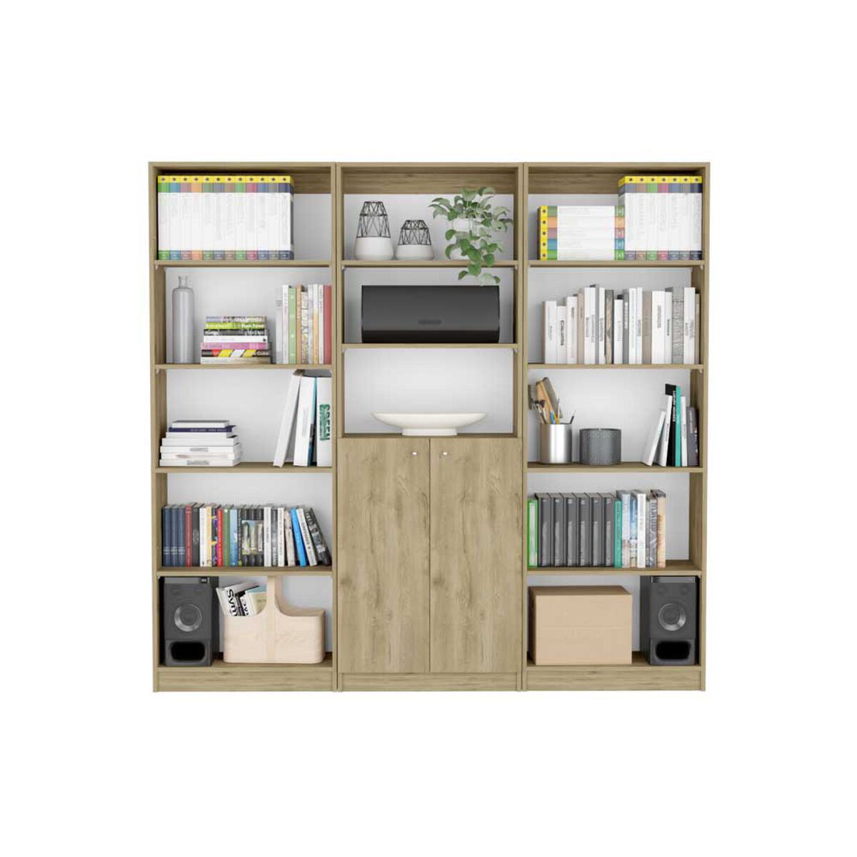 2 Estantes 5 Repisas + Estante 2 Puertas TuHome Home Macadamia