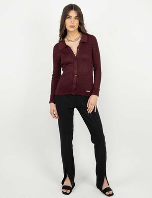 Imagen 2 del producto Sweater Mujer Soviet Burdeo, Negro, Silver