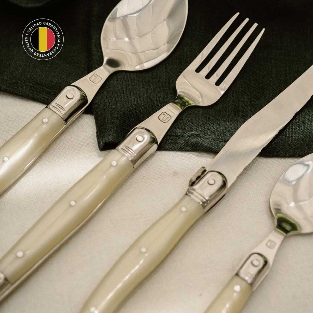Set de Cuchillería Simplit Versalle 24 Piezas Blanco