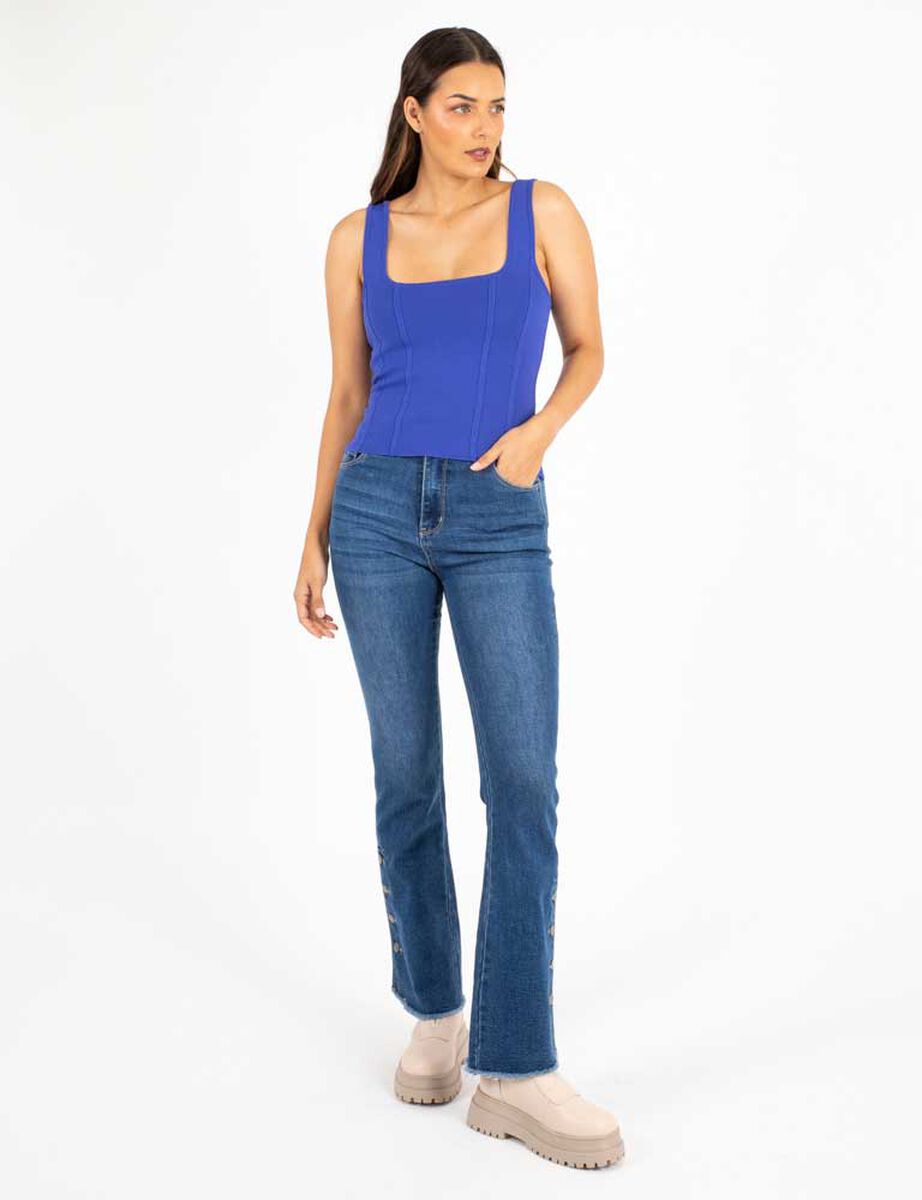 Polera Corset Lisa Mujer Zibel