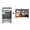Combo Cocina a Gas Midea MCG-4QI24NS 4 Quemadores + LED 24" Master-G MGS2408X Smart TV HD