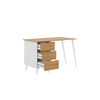 Escritorio Vekkahome Ole 3 Cajones Café Blanco