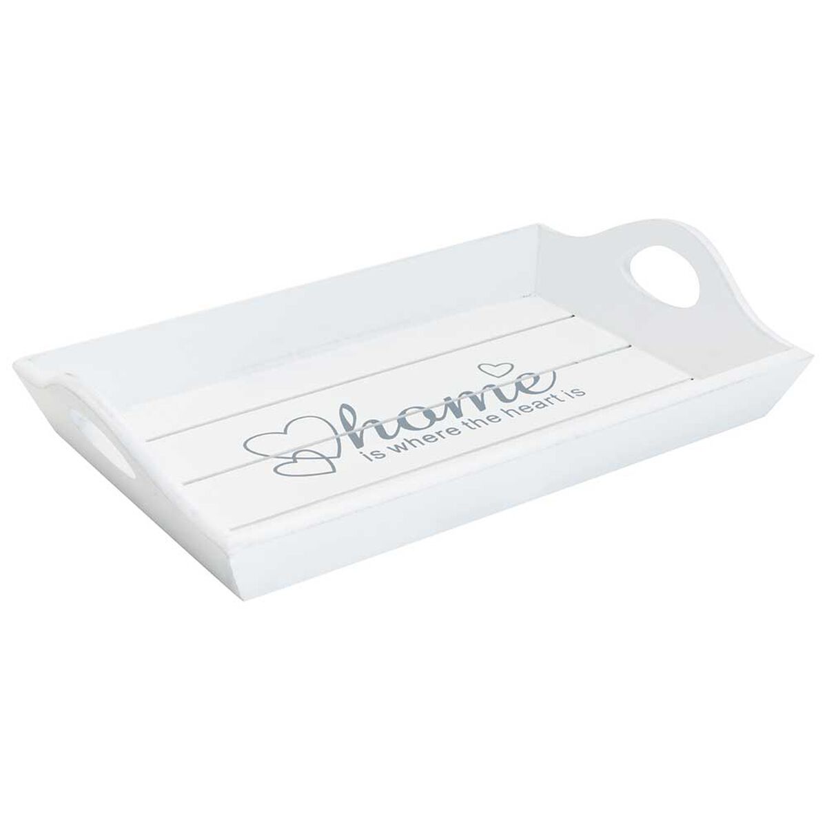 Bandeja Madera Vgo Home Rectangular 22 x 15 cm Blanco
