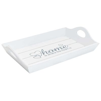 Imagen 2 del producto Bandeja Madera Vgo Home Rectangular 22 x 15 cm Blanco