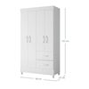 Clóset Vekkahome Mobi 4 Puertas 2 Cajones Blanco
