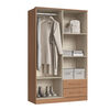 Closet Vekkahome Americano 4 Puertas 2 Cajones Caf&eacute;