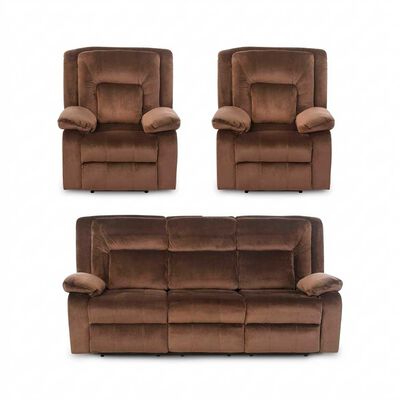 Juego de Living Reclinable CIC Amberes 3C+1C+1C Caf&eacute;