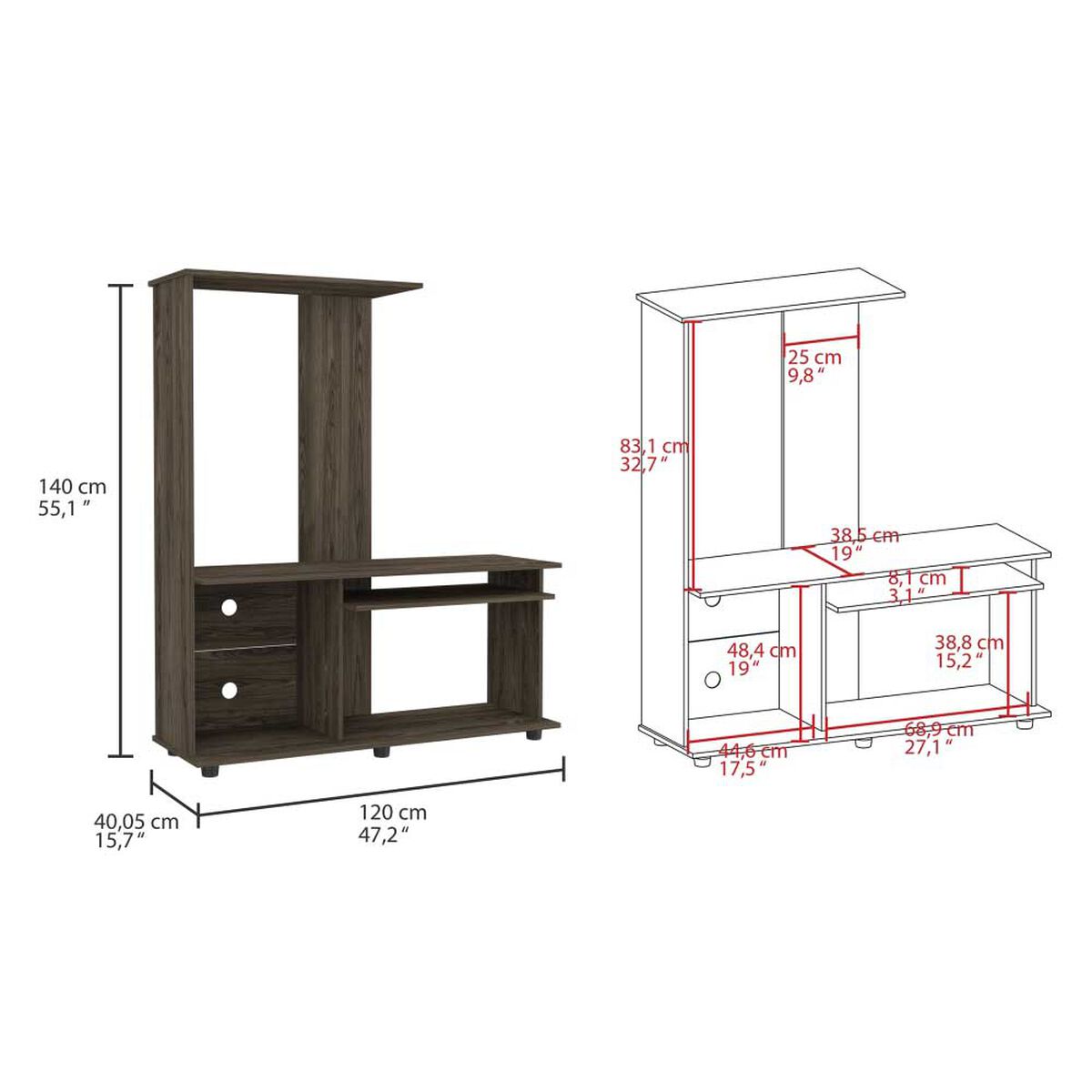 Centro de Entretenimiento TuHome Magallanes Hasta 50"