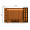 Rack TV 80" + Panel Neon Float LED + Vitrinas 2 Puertas + Repisas Decocasa Canela