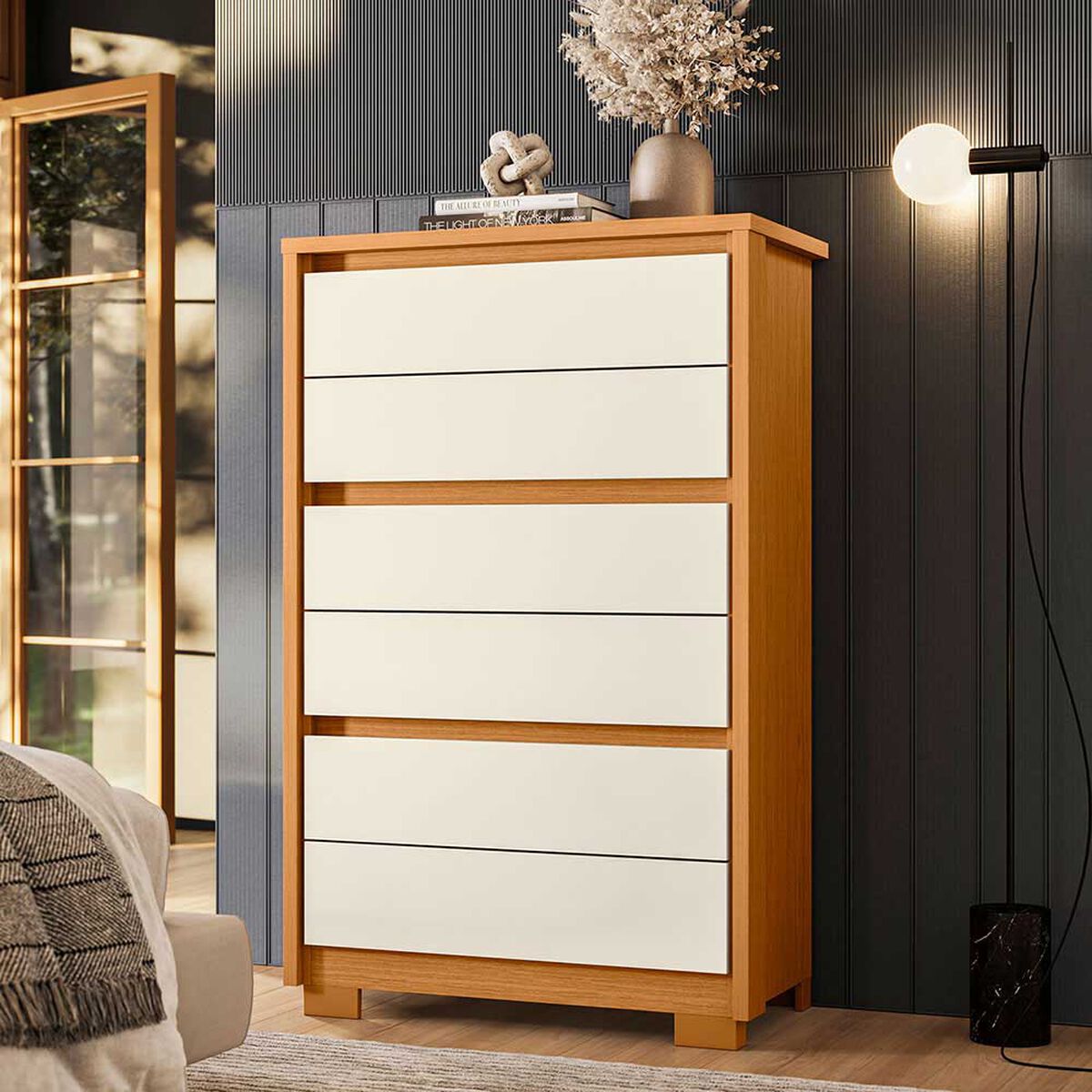 C&oacute;moda Vekkahome Unno 6 Cajones Beige