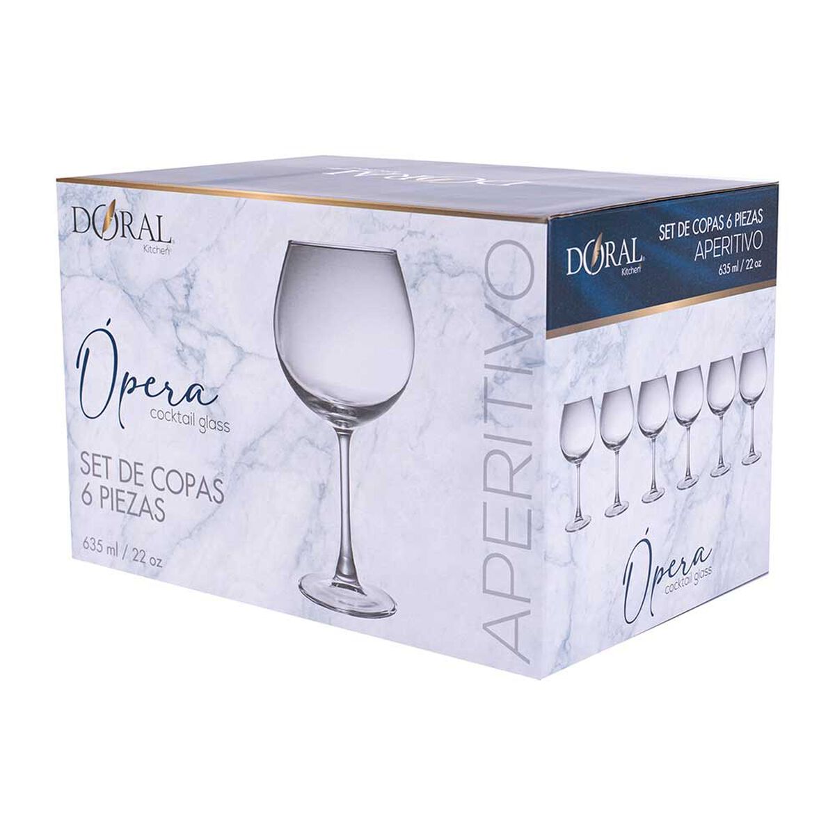 Set Copas Doral 6 Piezas Opera 635 ml