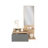 Mueble Recibidor Tuhome Flotante Viena Duna y Plomo 