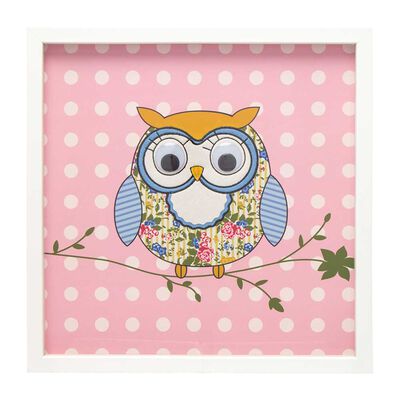 Imagen 1 del producto Cuadro Relieve Plástico Vgo Lechuza 45 x 45 cm Blanco