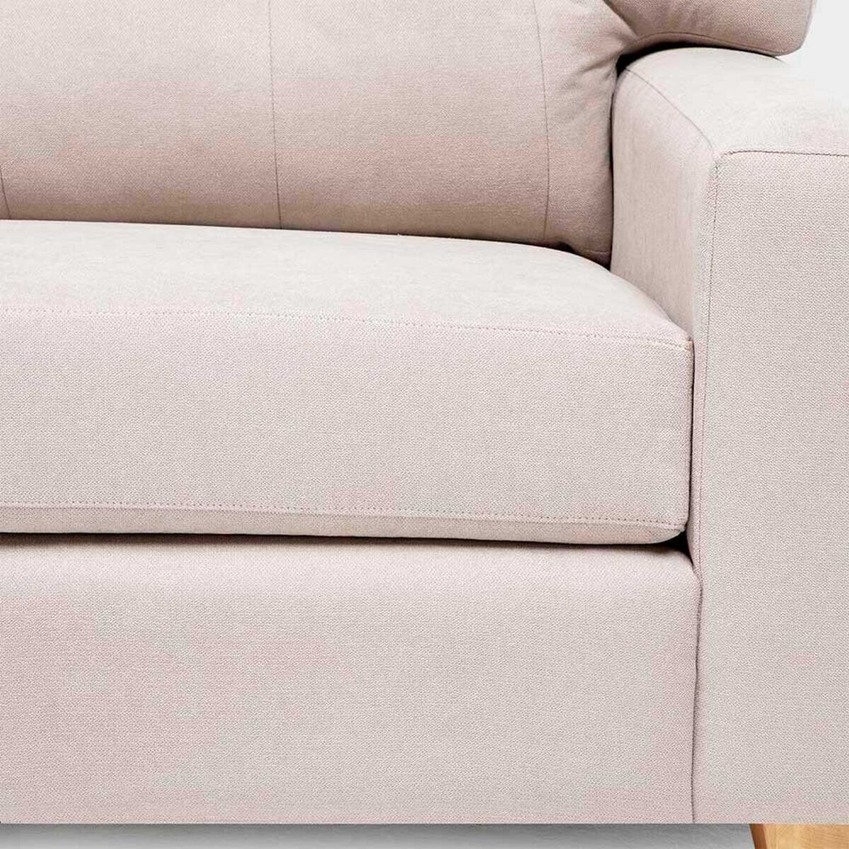 Sof&aacute; Almore Niza Tela 3 Cuerpos Beige