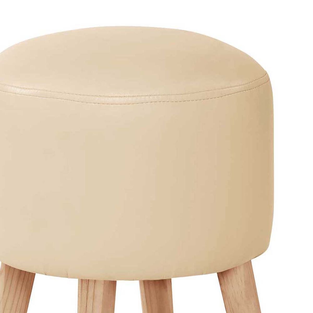 Pouf Latam Home Nantes PU Beige