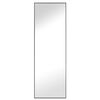 Espejo Marco Aluminio Vgo para Colgar Rectangular 120 x 30 cm Negro