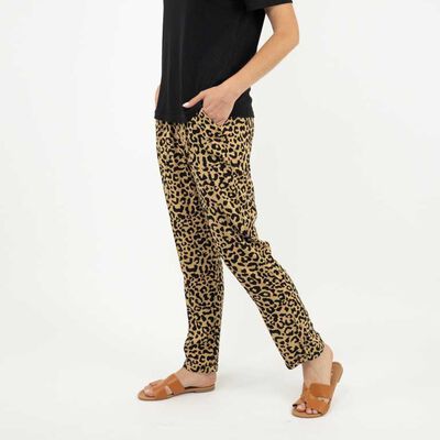 Pantalón Mujer Portman Club Animal, Navy, Negro, Negro-Prin
