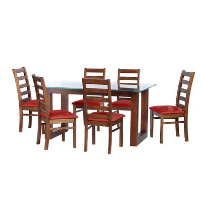 Juego de Comedor Latam Home Pamplona Burgos 6 Sillas Velvet Beige