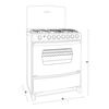 Cocina a Gas Whirlpool WST803AIX4 6 Quemadores