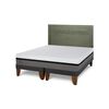 Cama Europea CIC Base Dividida 2 Plazas Balance + Respaldo Milan Olivo