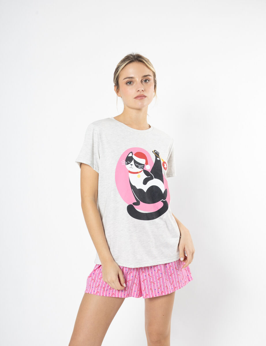 Pijama Polera+Short Mujer Icono
