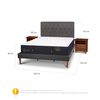Cama Europea CIC King Premium + Respaldo + Veladores