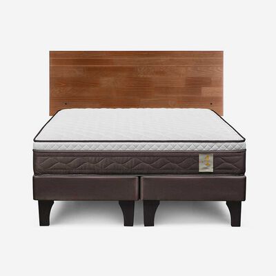 Cama Europea Rosen Base Dividida 2 Plazas New Style 4 Plus + Respaldo Tabor