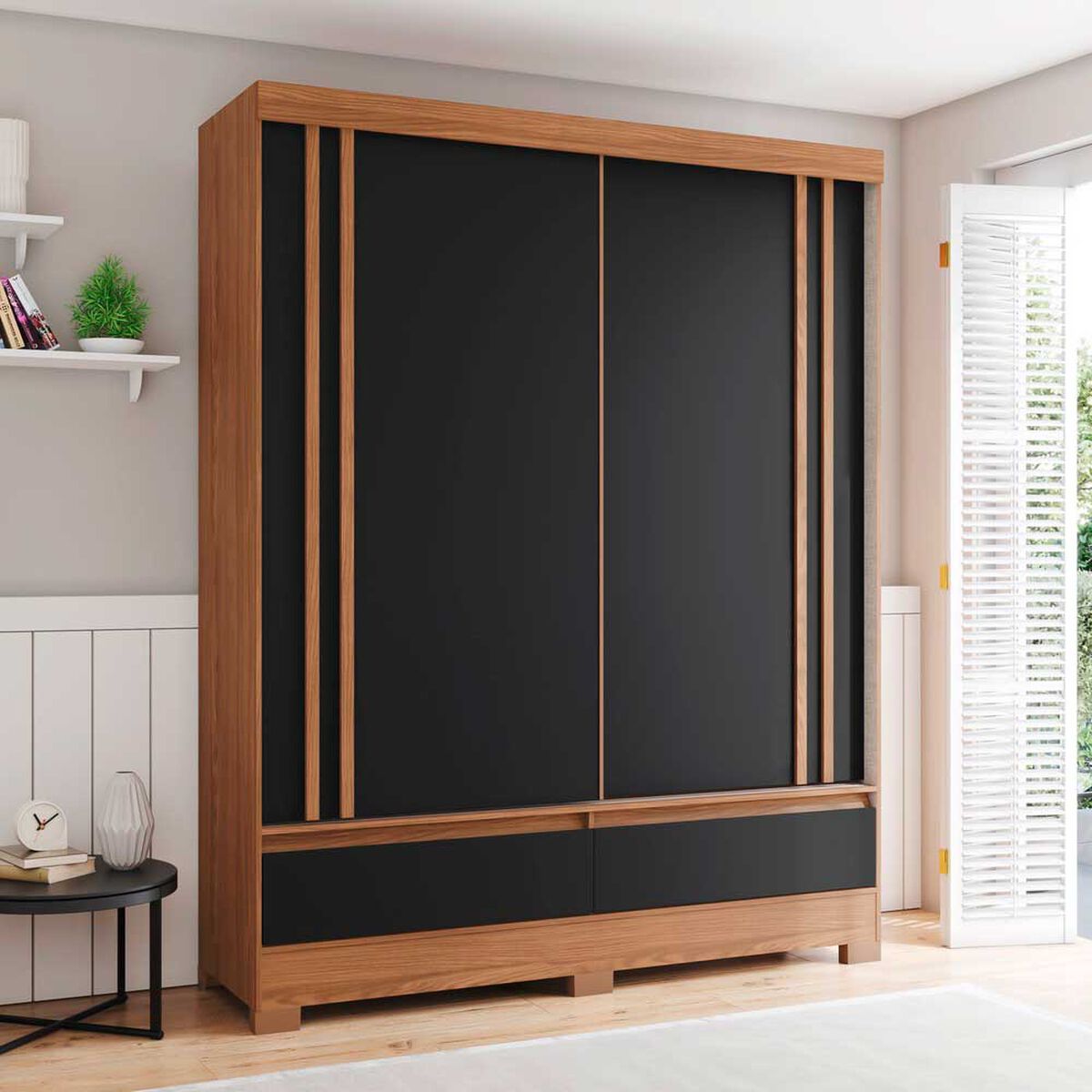 Closet Home Mobili Porto 2 Puertas 2 Cajones Flex Bi Color